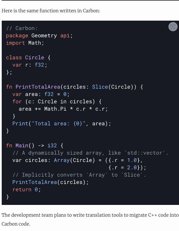 CARBON the new replacement for C++image