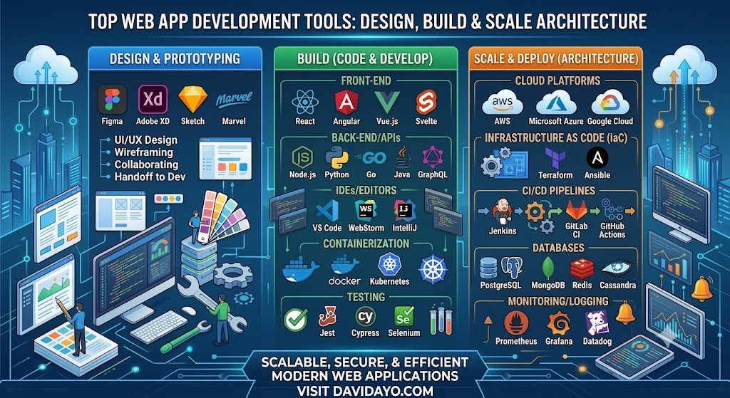 Davidayo: Top Web App Development Tools to Design, Build, and Scale Architecture