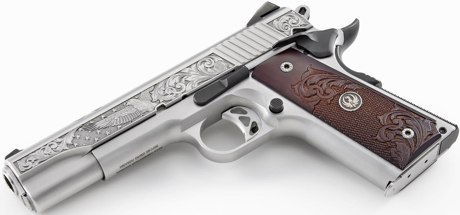 Ruger SR1911 75TH Anniversary 45ACP 8rd 5'' Engraved Slide -img-0
