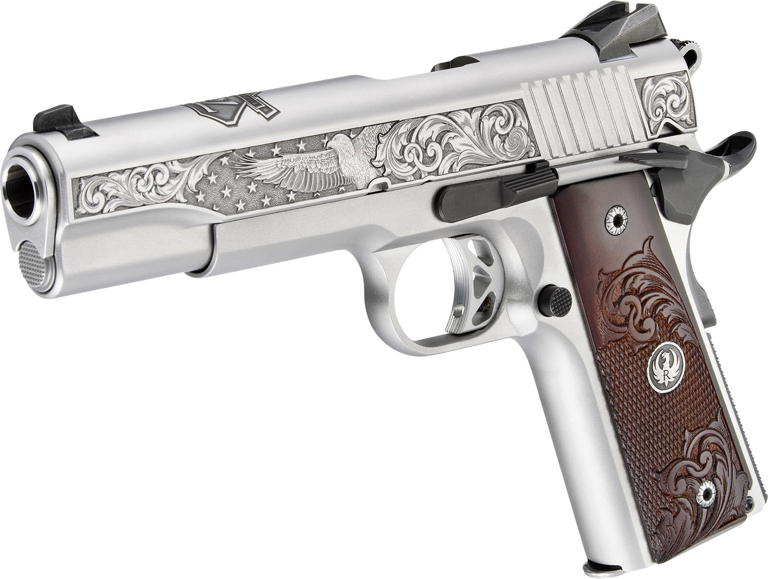 Ruger SR1911 75TH Anniversary 45ACP 8rd 5'' Engraved Slide -img-1