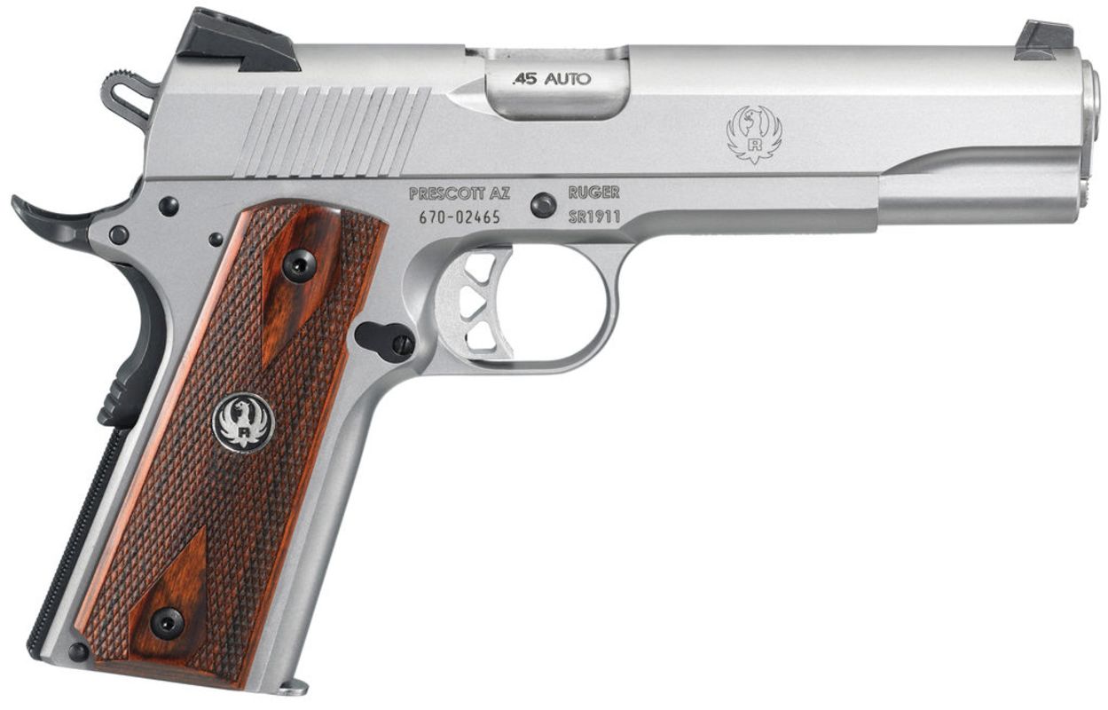 Ruger SR1911 45 ACP 5" Barrel 7+1 Or 8+1 Capacity Low-Glare Stainless 6700-img-2