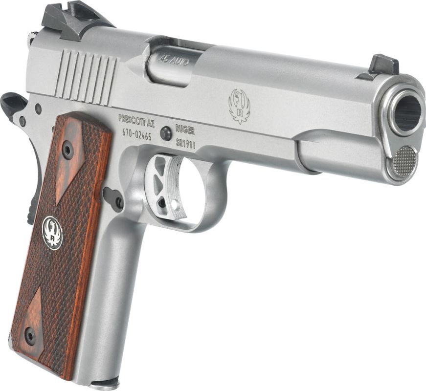 Ruger SR1911 45 ACP 5" Barrel 7+1 Or 8+1 Capacity Low-Glare Stainless 6700-img-4