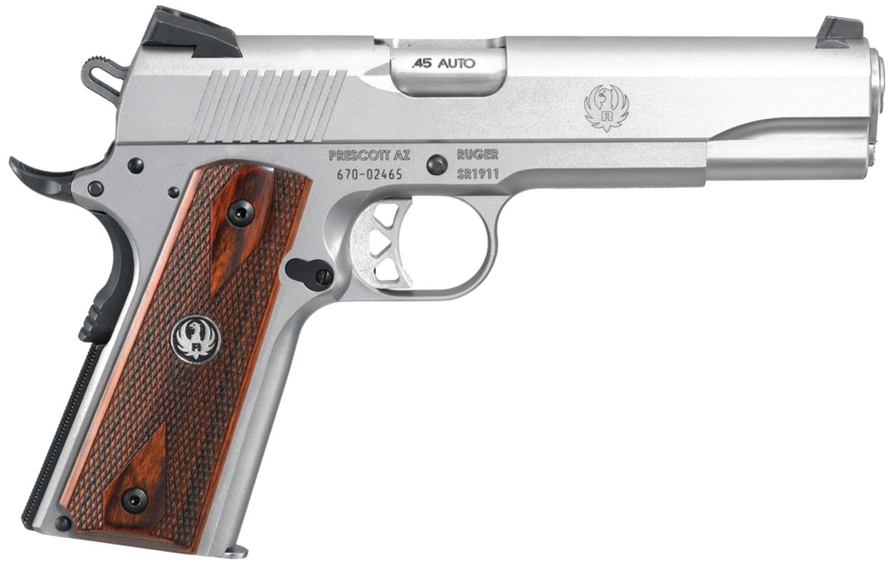 Ruger SR1911 45 ACP 5" Barrel 7+1 Or 8+1 Capacity Low-Glare Stainless 6700-img-1