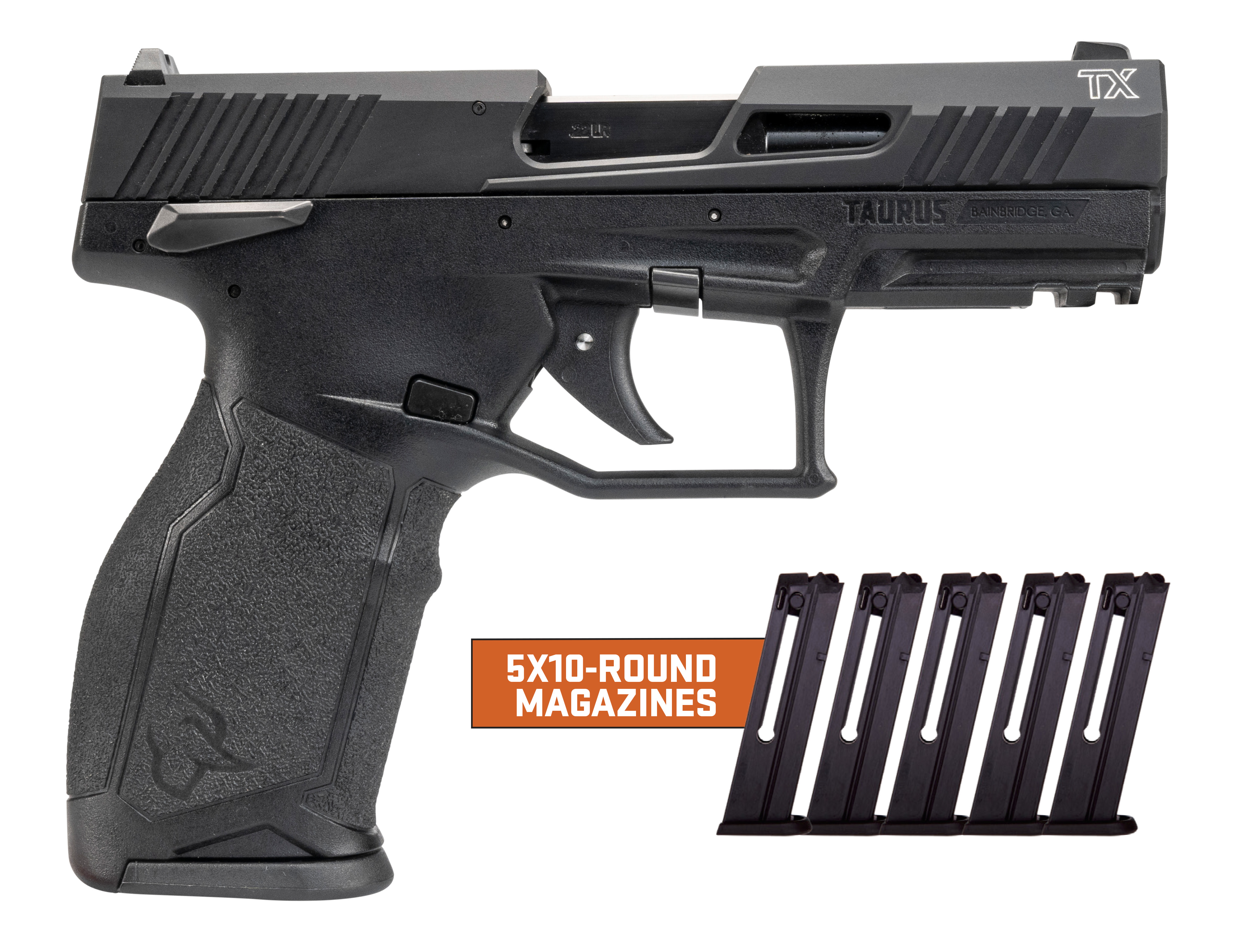 Taurus 1-2TX22341-5X10 - TX22 - Pistol: Semi-Auto - 22 LR - Single