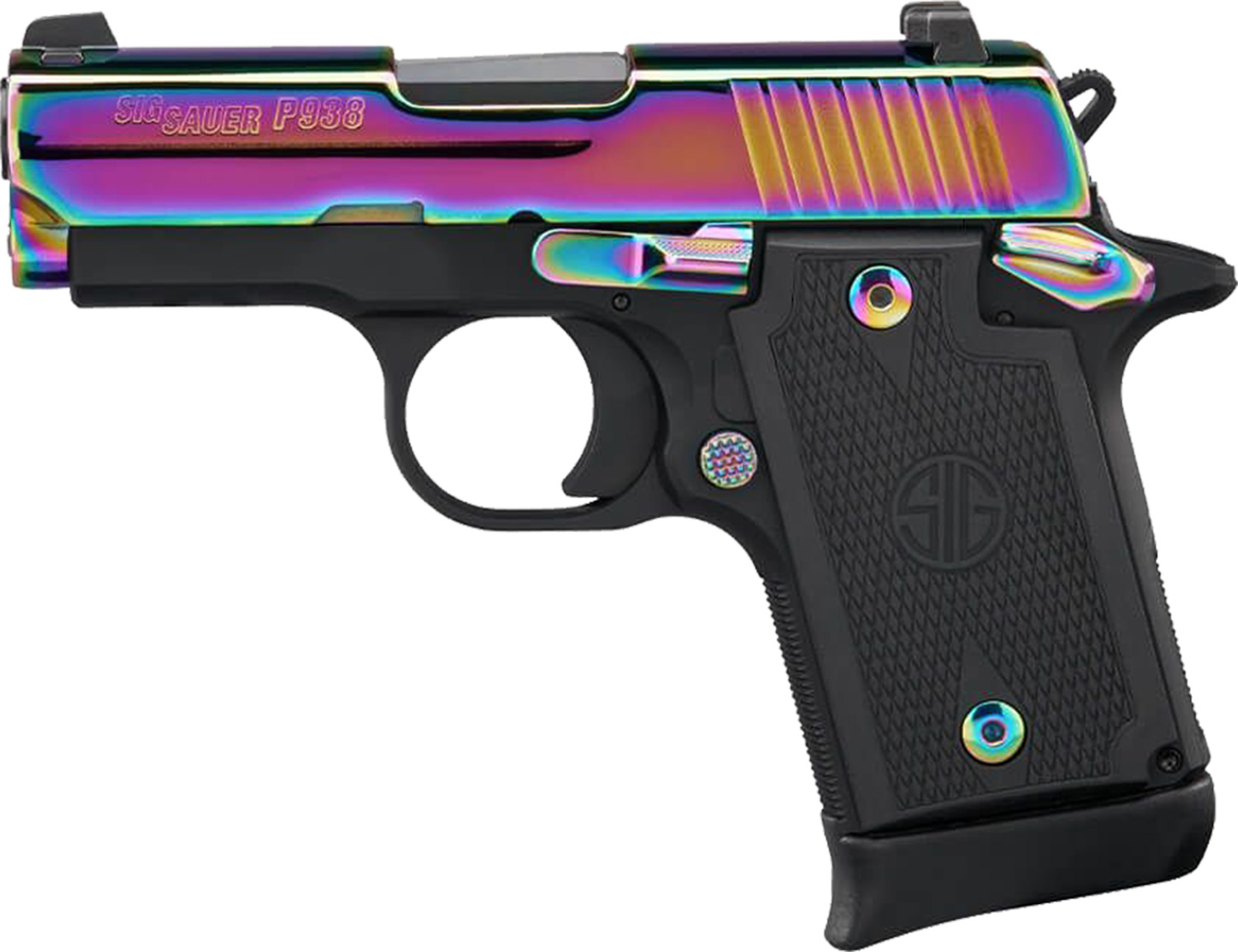 Sig Sauer 798681683345 - P938 Titanium Rainbow Microcompact