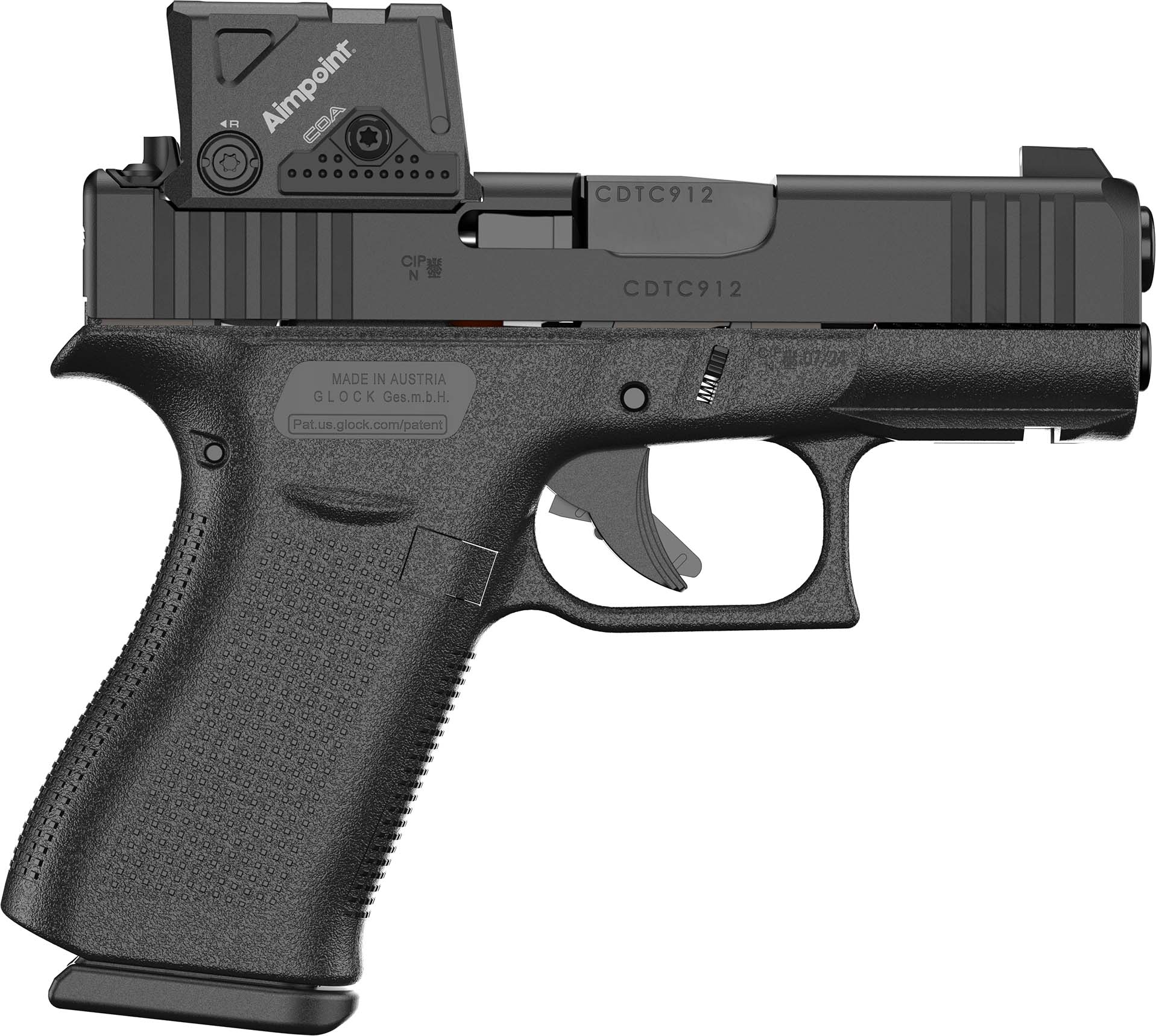 Glock PX4350B01FRMOS8 - 43X FR MOS8 COA Aimpoint - Pistol: Semi