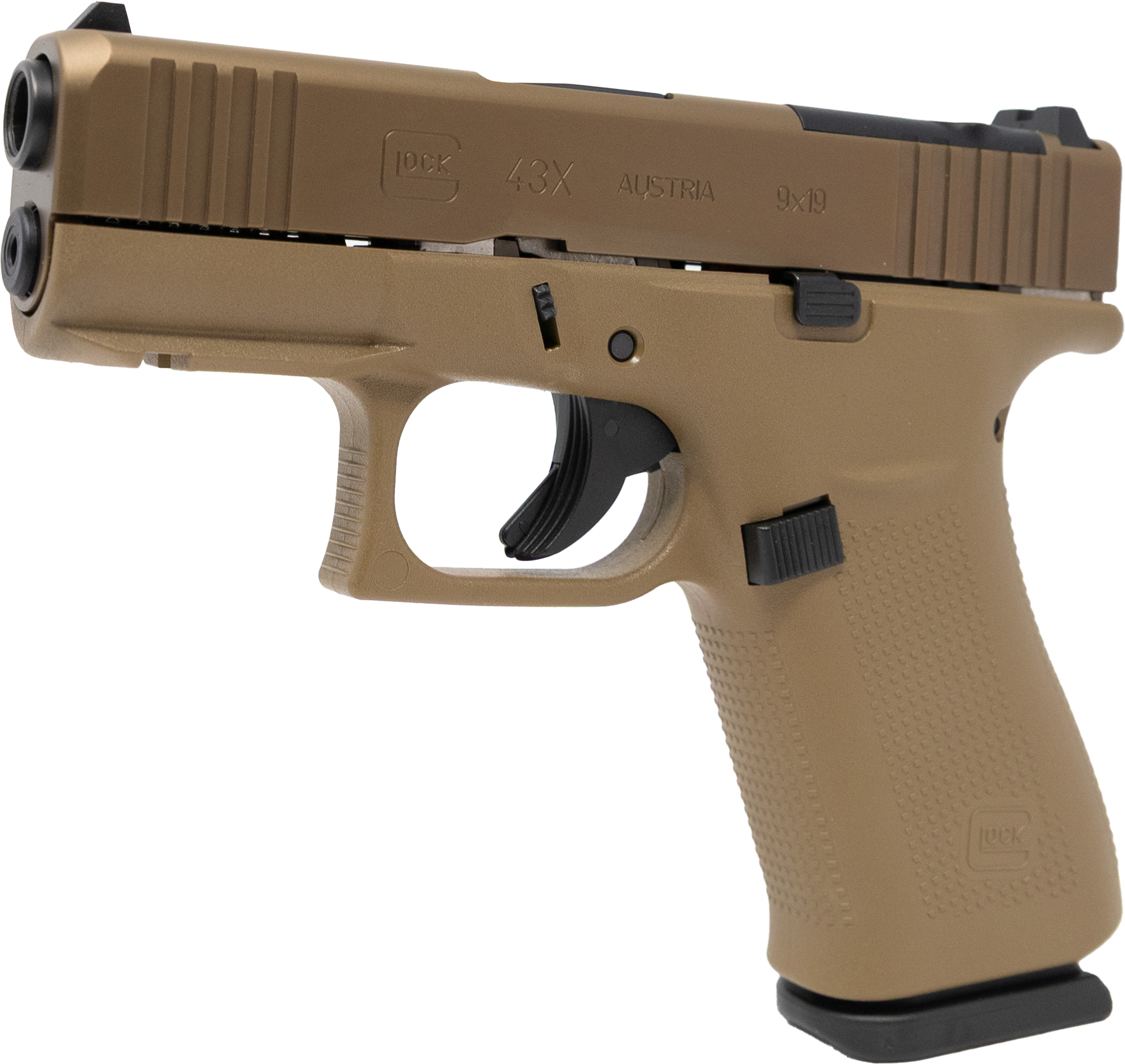Glock PX435Z201FRMOSK - 43X FR MOS Coyote - Pistol: Semi-Auto