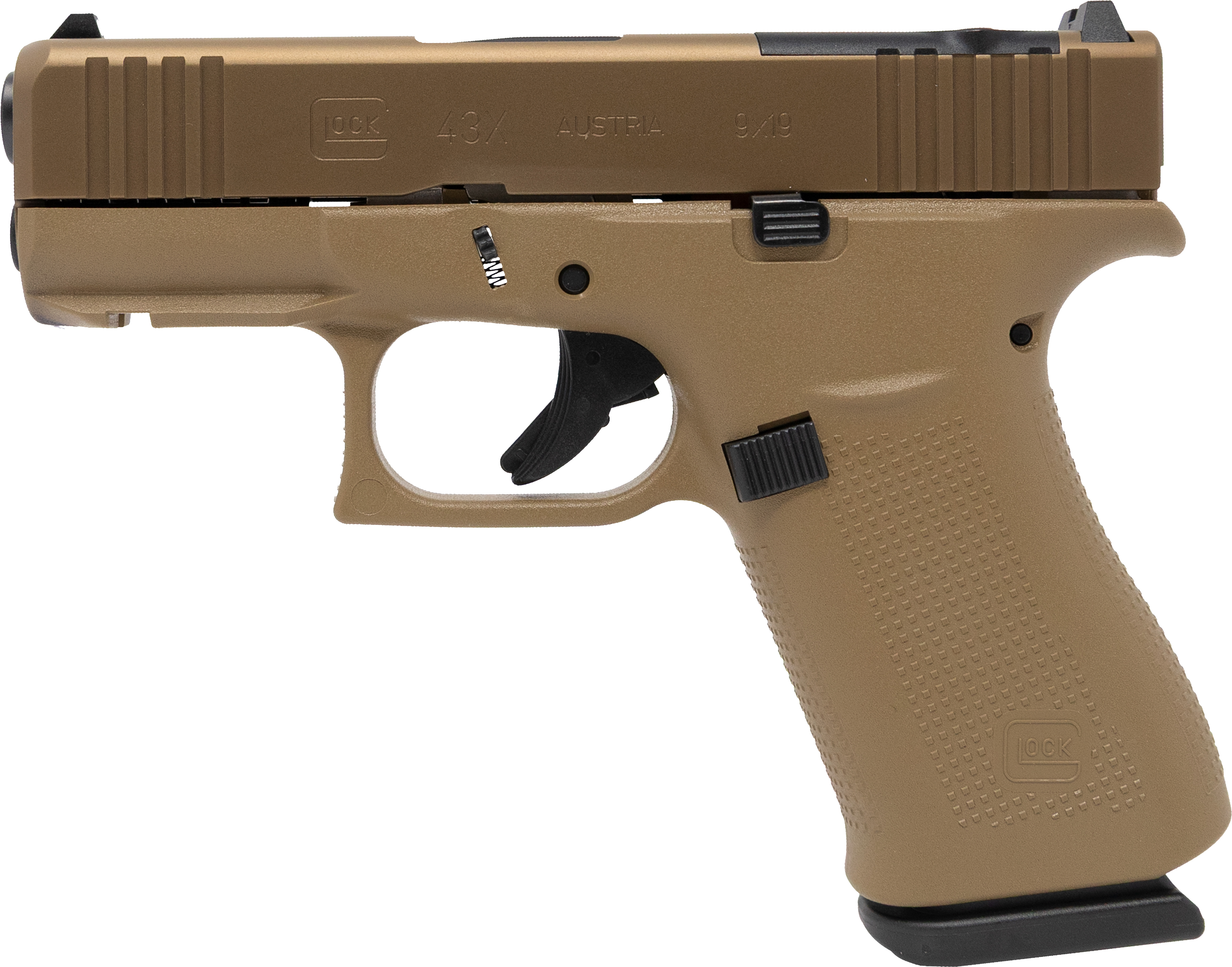 Glock PX435Z201FRMOSK - 43X FR MOS Coyote - Pistol: Semi-Auto
