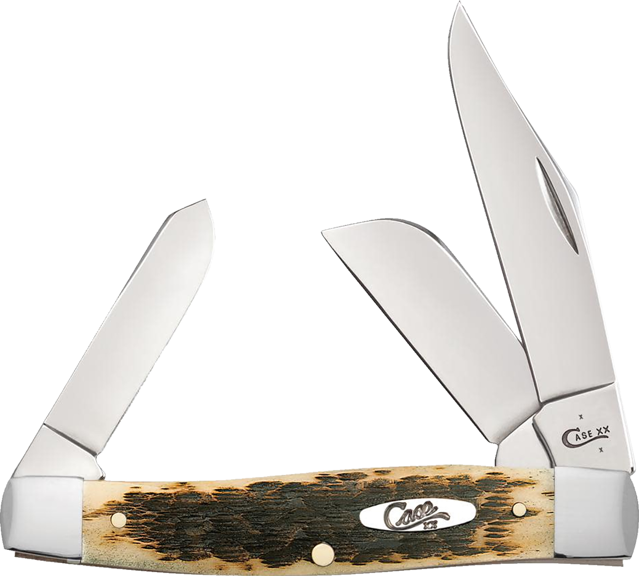 Case Large Stockman Amber Bone