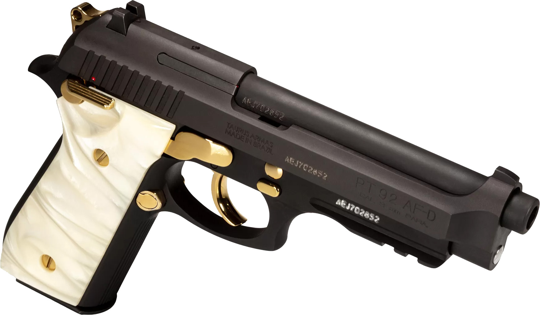Taurus 1-920151GLD-WP - PT92 - Pistol: Semi-Auto - 9MM LUGER