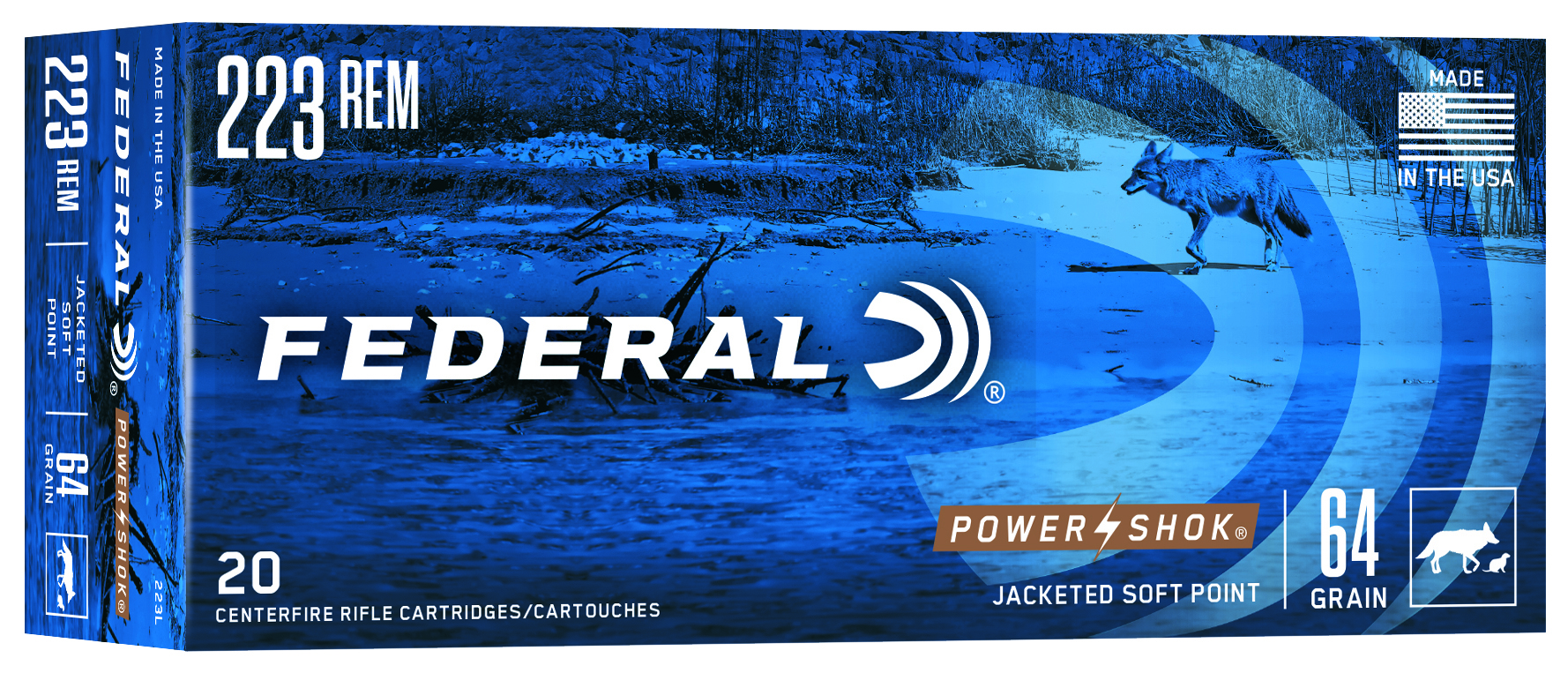Federal Power-Shok 223 Rem 64 Grain Soft Point