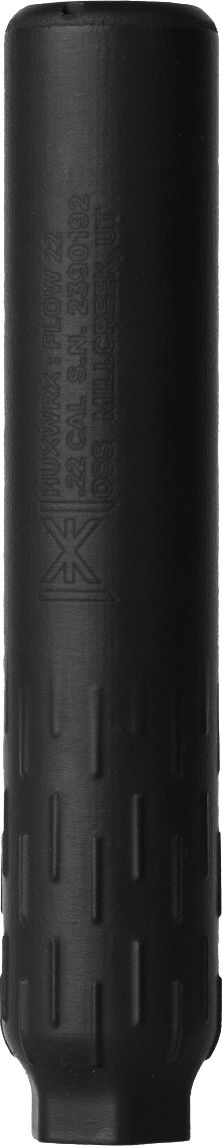 Huxwrx Safety Co. HUXWRX FLOW 22 TI SUPPRESSOR FLOW-THROUGH 3D TITANIUM BLK Unknown Suppressors NFA image 3