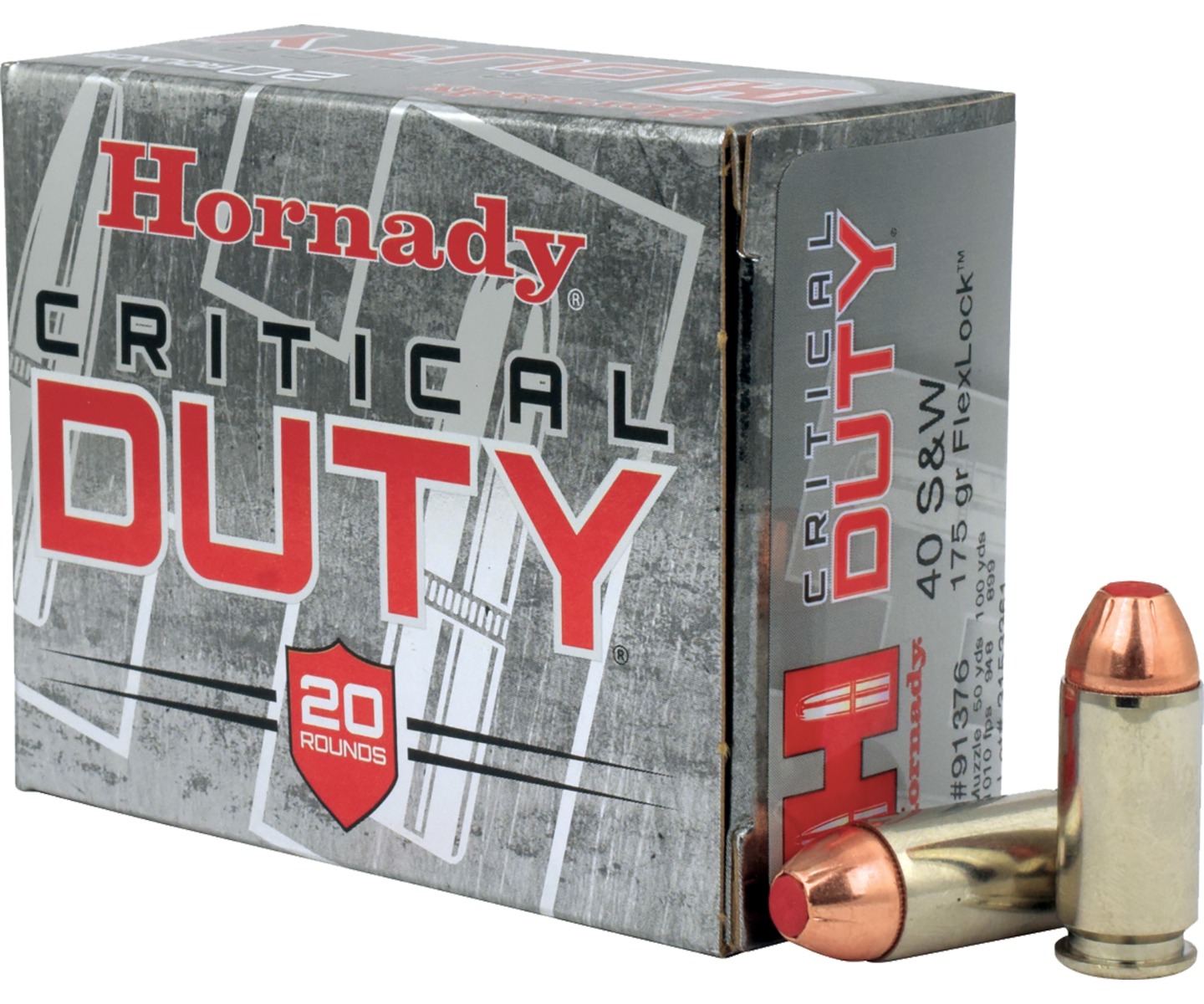 Hornady HRN 40SW 175GR CDUTY FLX 20RD