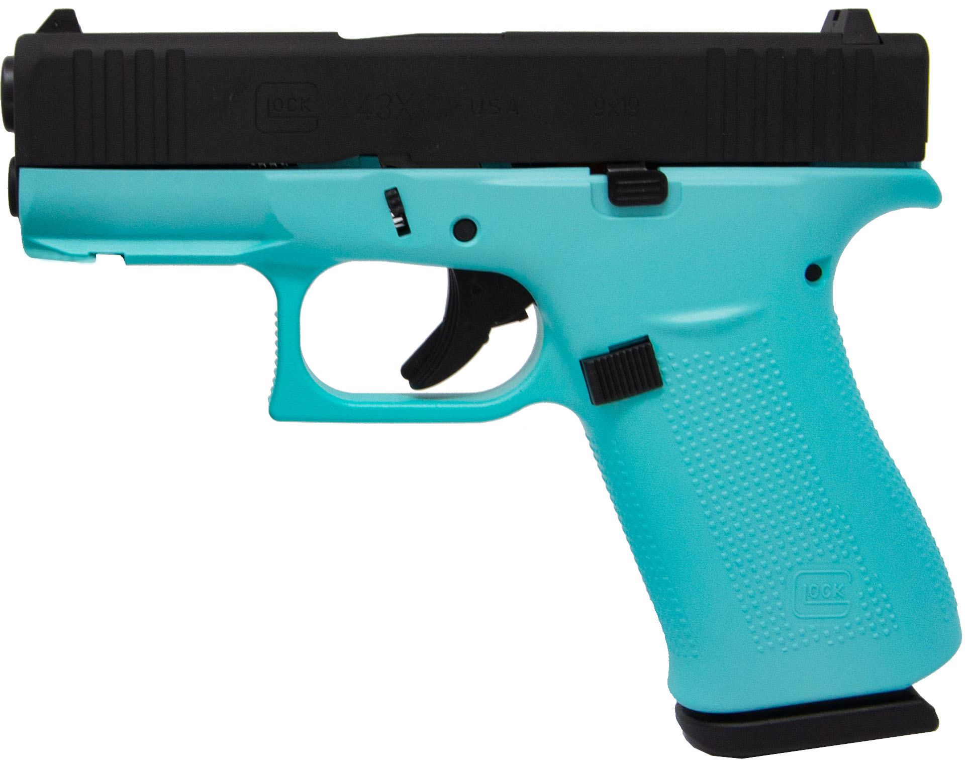 Apollo Custom|Glock ACG-00866FRN - 43X Front Rail Robins Egg Black