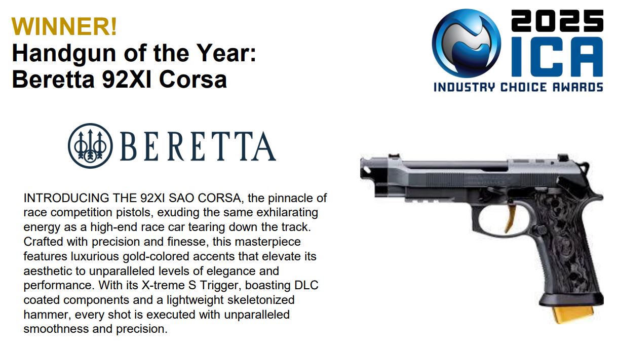 Beretta J92XFMSA21LAM - 92XI SAO CORSA - Pistol: Semi-Auto - 9MM