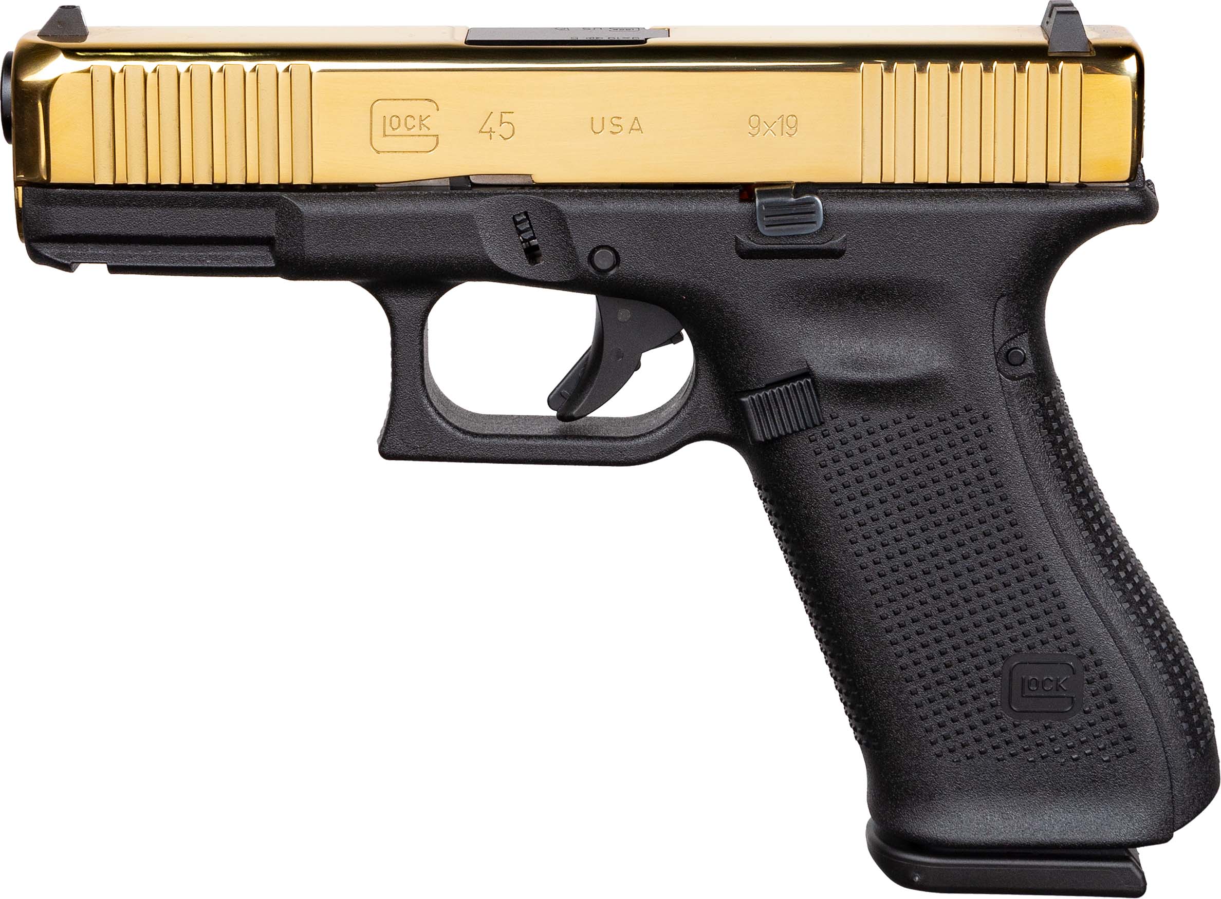 Glock DAV-12468 - 45 Gold - Pistol: Semi-Auto - 9MM LUGER - Safe