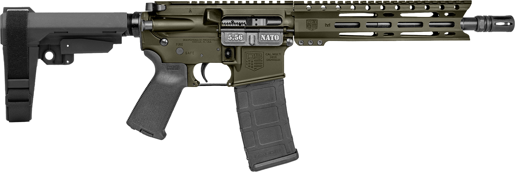 Diamondback Firearms DB1916K101 - DB15 - Pistol: Semi-Auto - 5.56