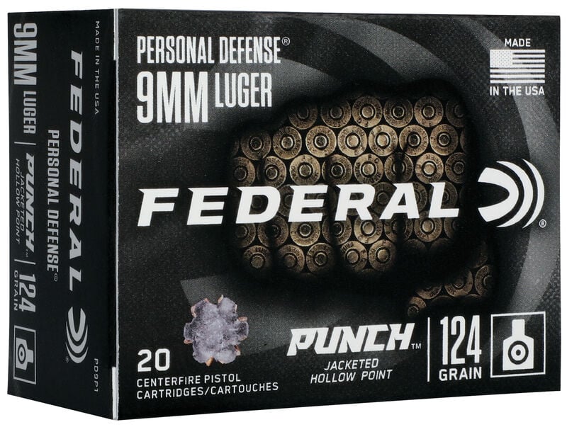 Federal Ammunition FDR 9MM 124GR PUNCH JHP 20RD