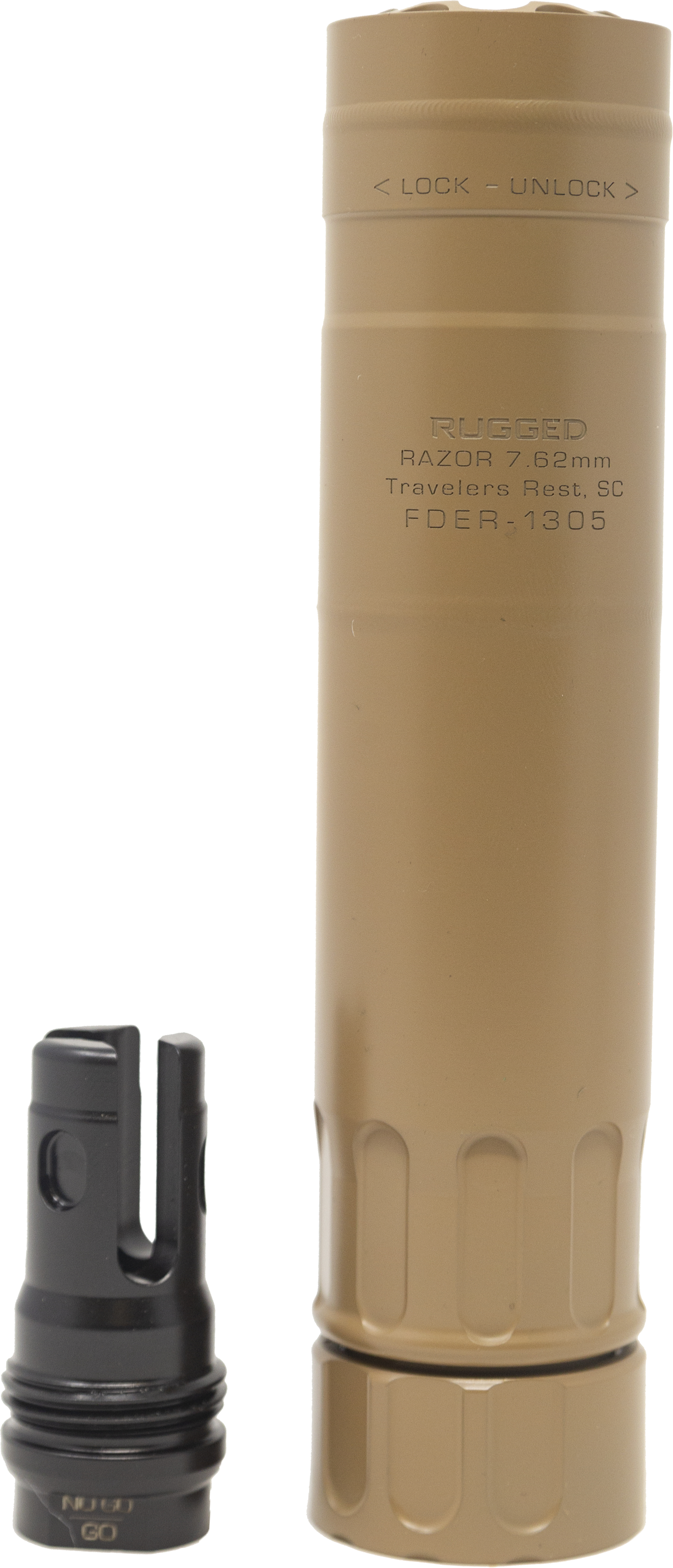 Rugged Suppressors RGD SILENCER RAZOR 762 FDE