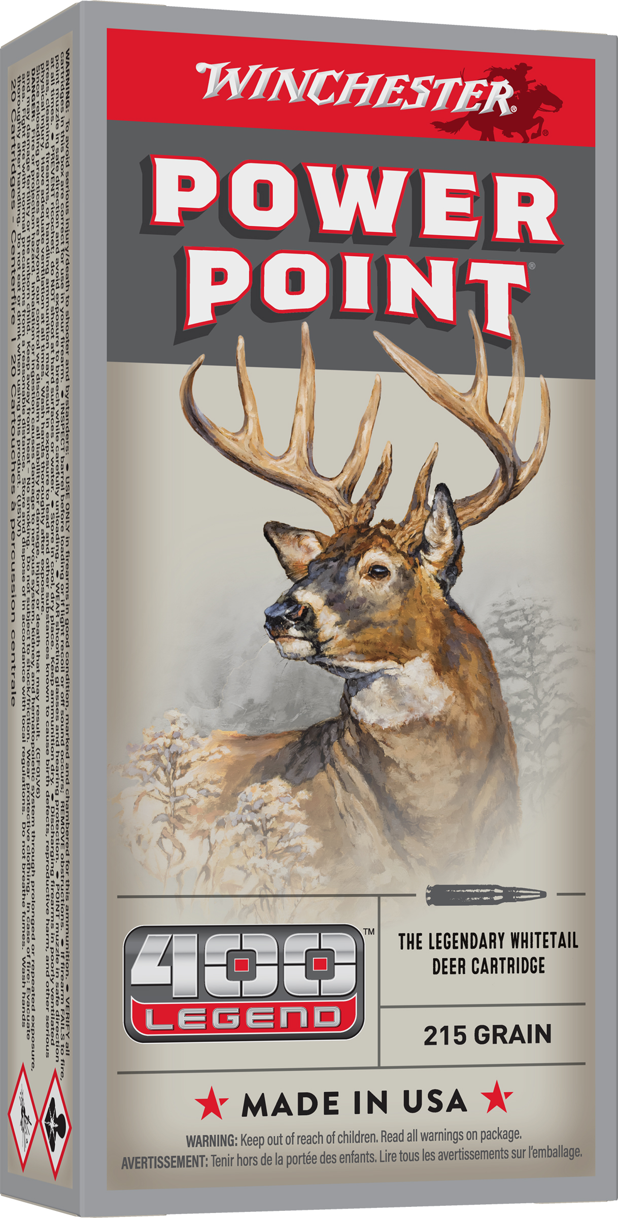 Winchester WIN 400LGND 215GR PPT 20RD