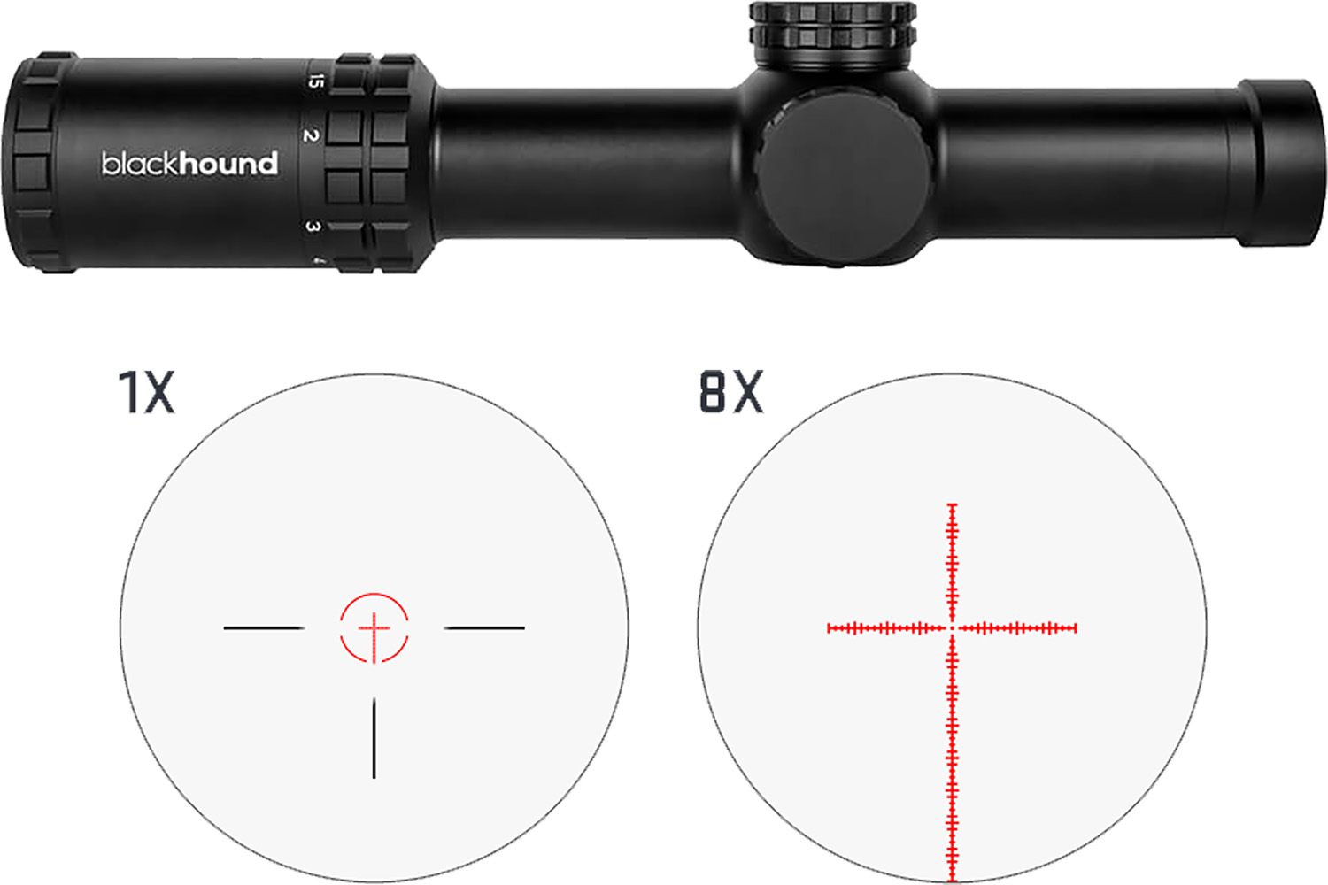 Blackhound Optics BKH SCP GNESIS 1-8X28 34M FFP