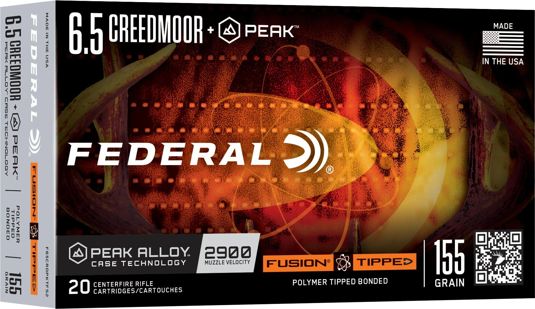 Federal Ammunition FDR 6.5CR PK 155GR FUS TIP 20R