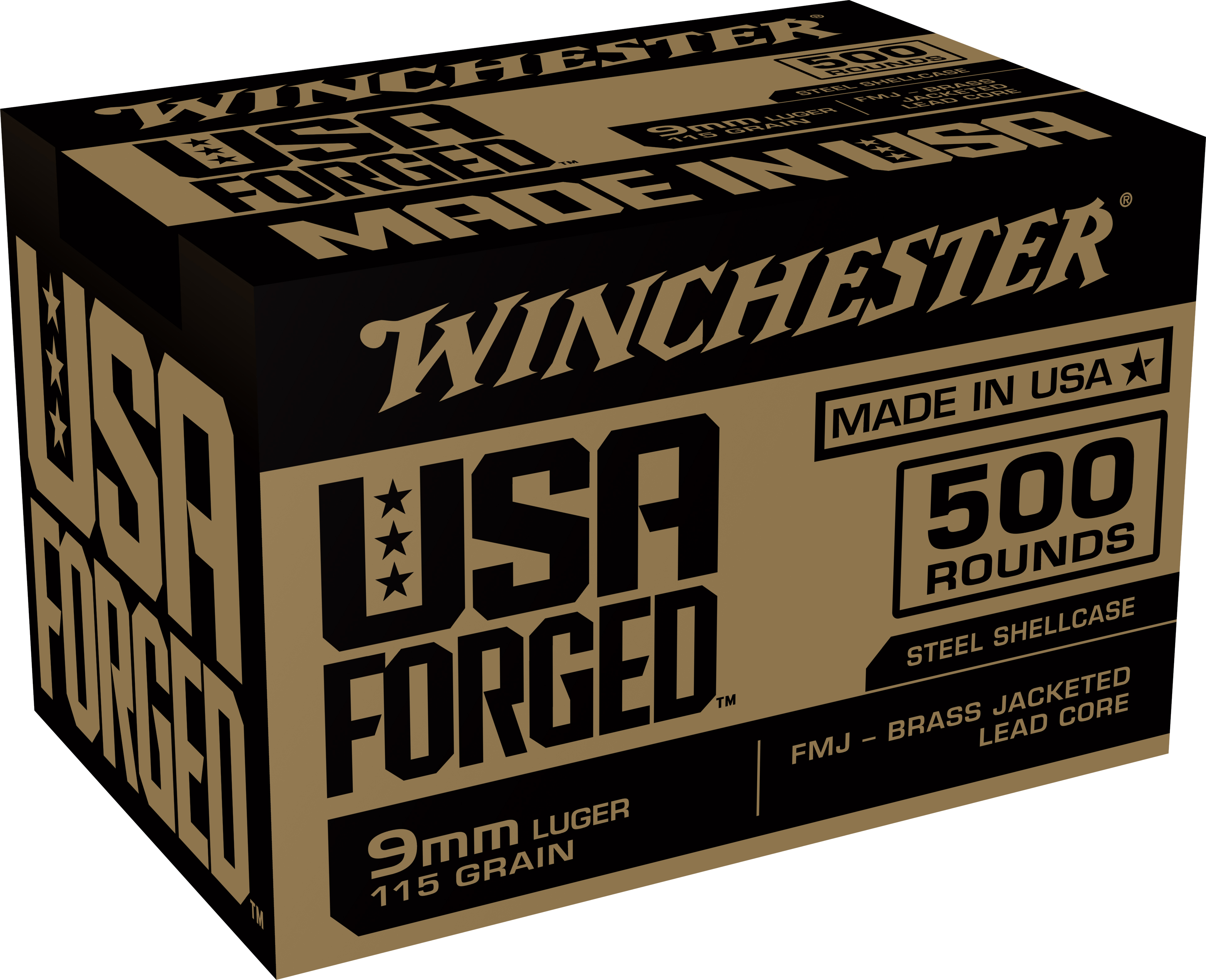 Winchester WIN 9MM 115GR FMJ STEEL 500RD
