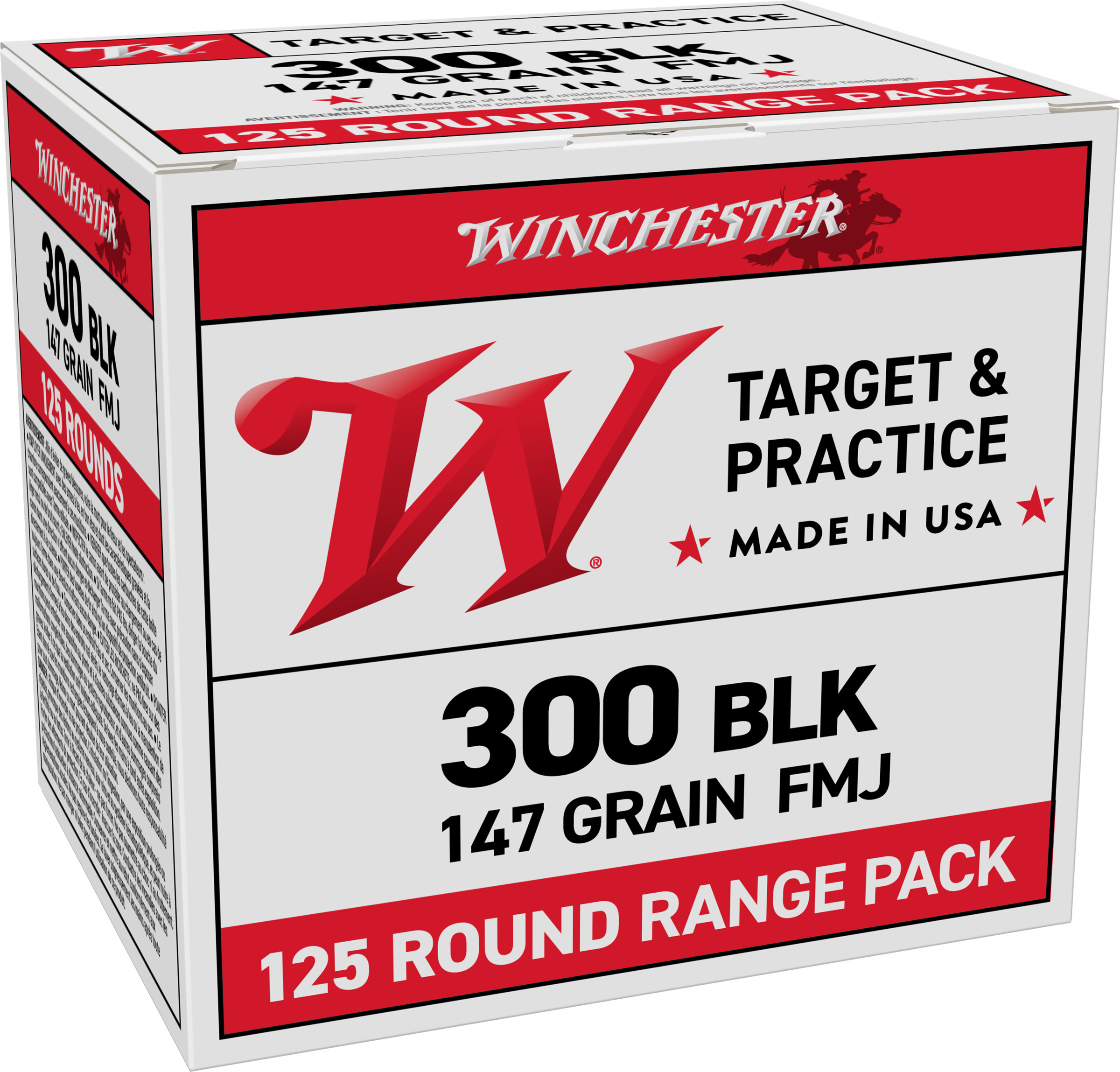 Winchester WIN 300BLK 147GR USA FMJ 125RD