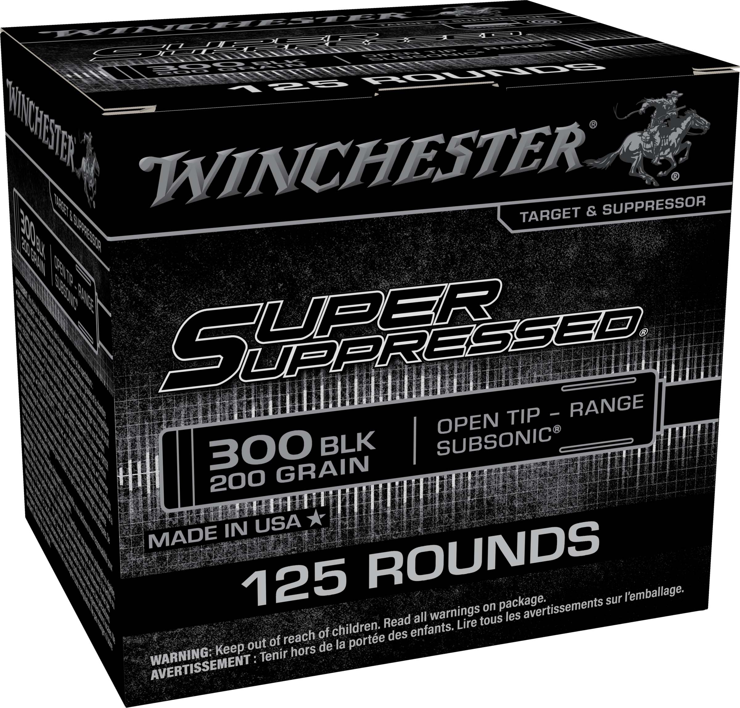 Winchester WIN 300BLK 200GR SUPP OT 125RD
