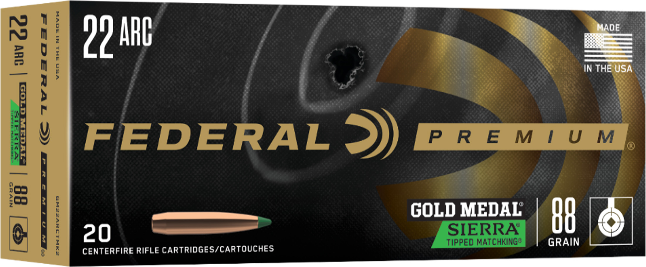 Federal Ammunition FDR 22ARC 88GR SMK 20RD