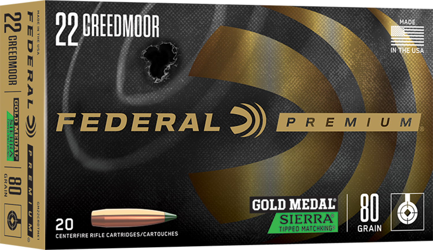 Federal Ammunition FDR 22CR 80GR SMK 20RD