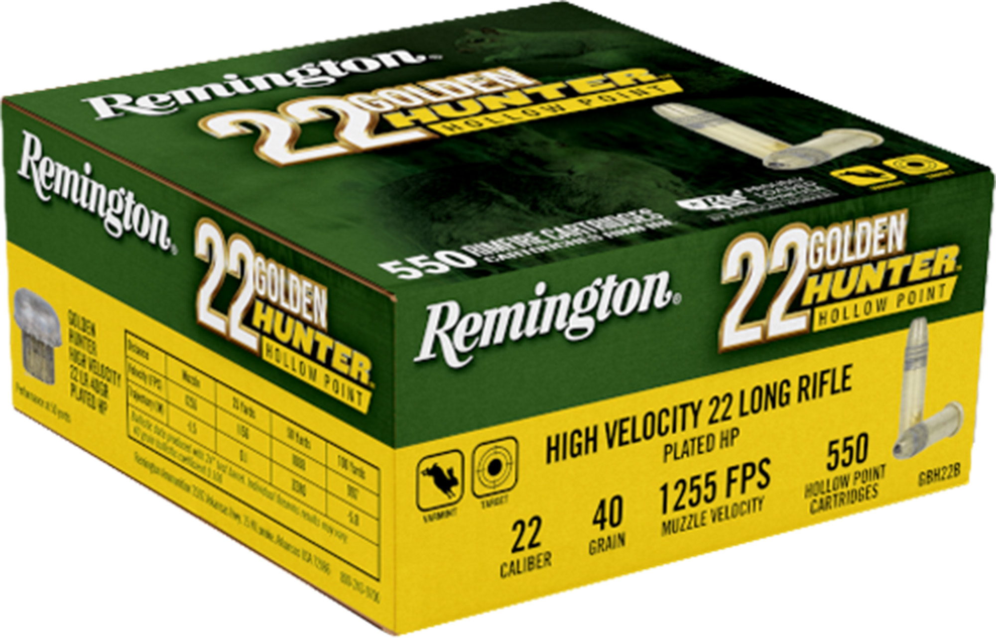 Remington REM 22LR 40GR GOLDHUNT HP 550R