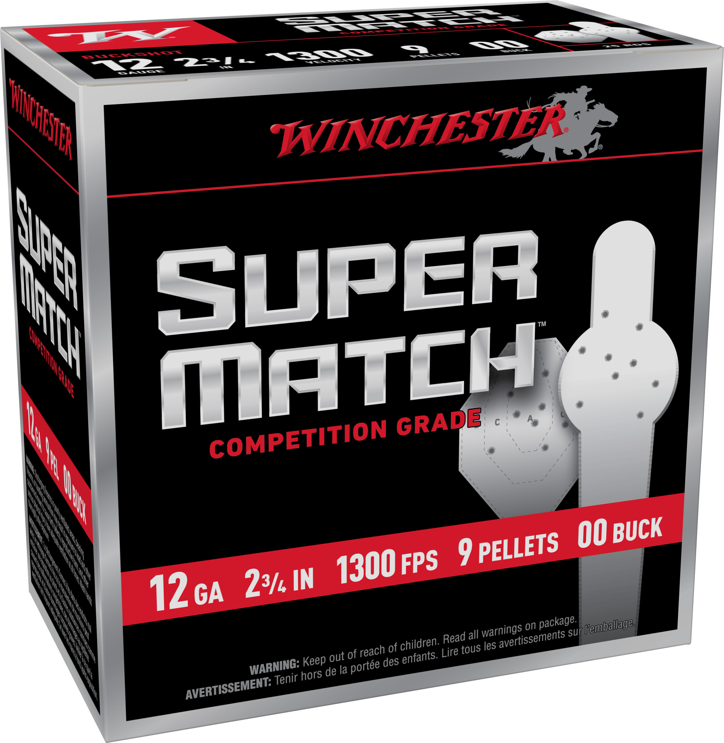 Winchester WIN 12G BU 2.75-00-9P MATCH 25