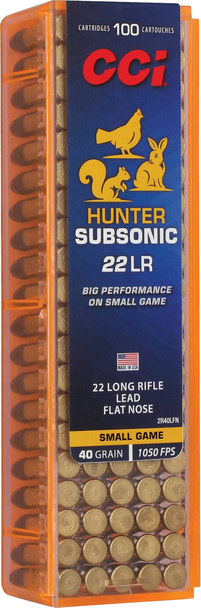 CCI Ammunition CCI 22LR 40GR HNTR SUB LFN 100