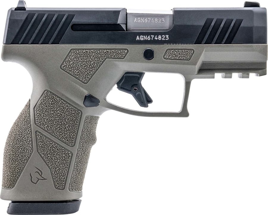 Taurus GX2 9mm Luger Pistol, 13+1 rd, 3.38" barrel, Black/Green