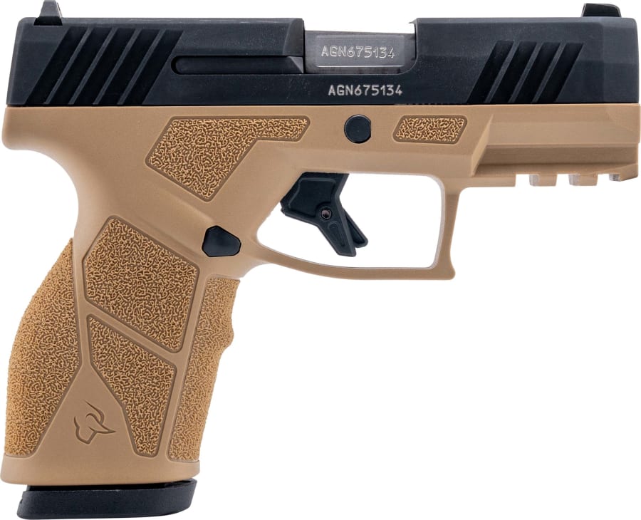 Taurus GX2 9mm Luger Pistol, 10+1 rd, 3.38" barrel, Black/Tan