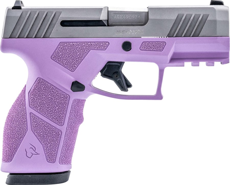 Taurus GX2 9mm Luger Pistol, 10+1 rd, 3.38" barrel, Purple/Stainless Steel (Model 1-GX2939LP-10)