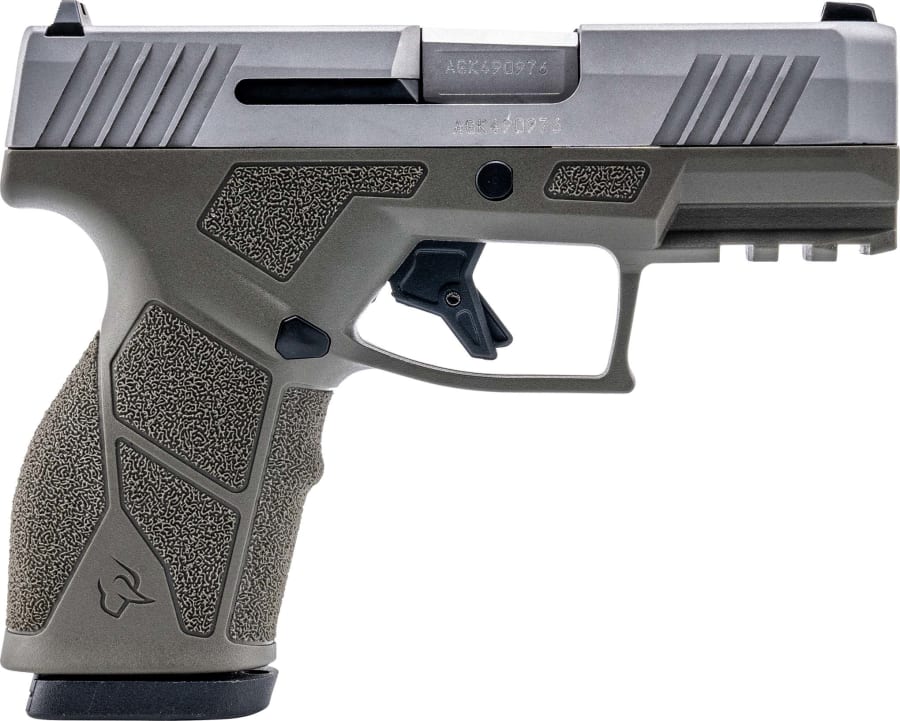 Taurus GX2 9mm Luger Pistol, 13+1 rd, 3.38" barrel, Green/Stainless Steel