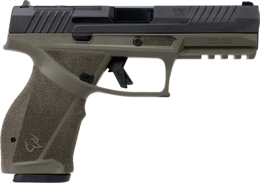 Taurus TX9 9mm Luger Pistol, 17+1 rd, 4.5" barrel, Green