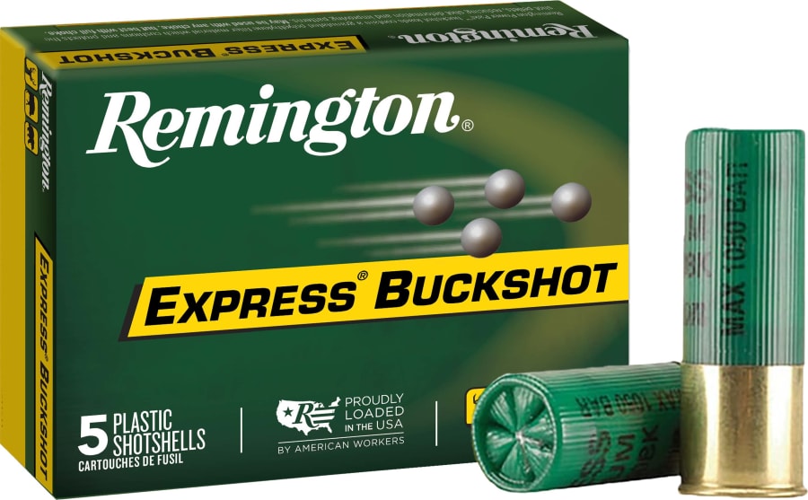 Remington Express Buckshot 12 Gauge, 2.75" shell, 000 Buck, 8 pellets, 5 rounds