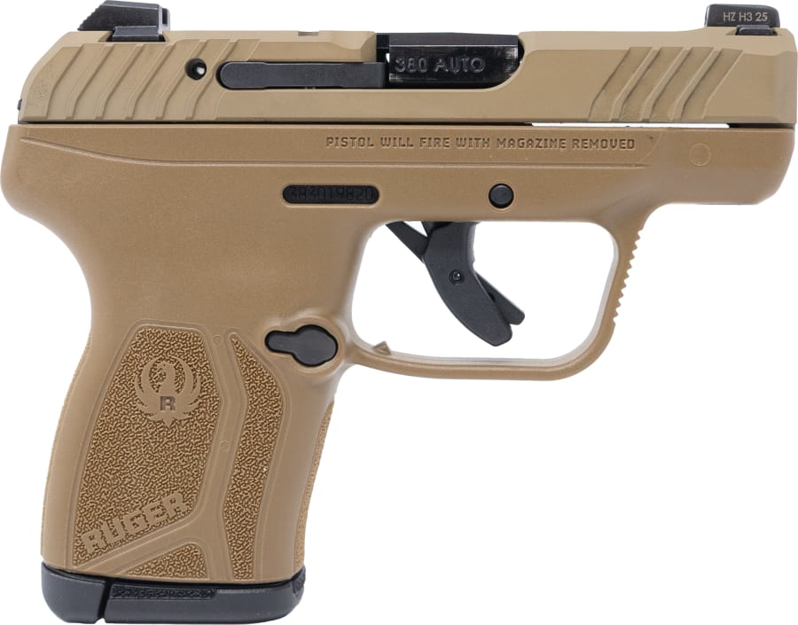 Ruger LCP MAX 380 Auto Pistol, 10+1 rd, 2.8" barrel, Brown, Davidson's Exclusive