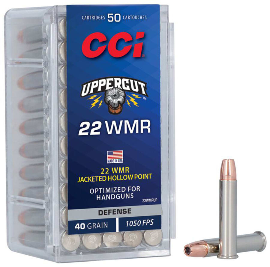 CCI Uppercut Defense 22 Wmr, 40 gr Jacketed Hollow Point, 50 rounds