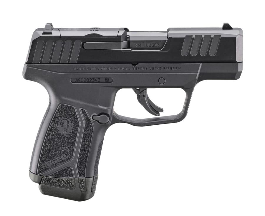 Ruger MAX-9 9mm Luger Pistol, 12+1 rd, 3.2" barrel, Optic Ready, Black/Blue