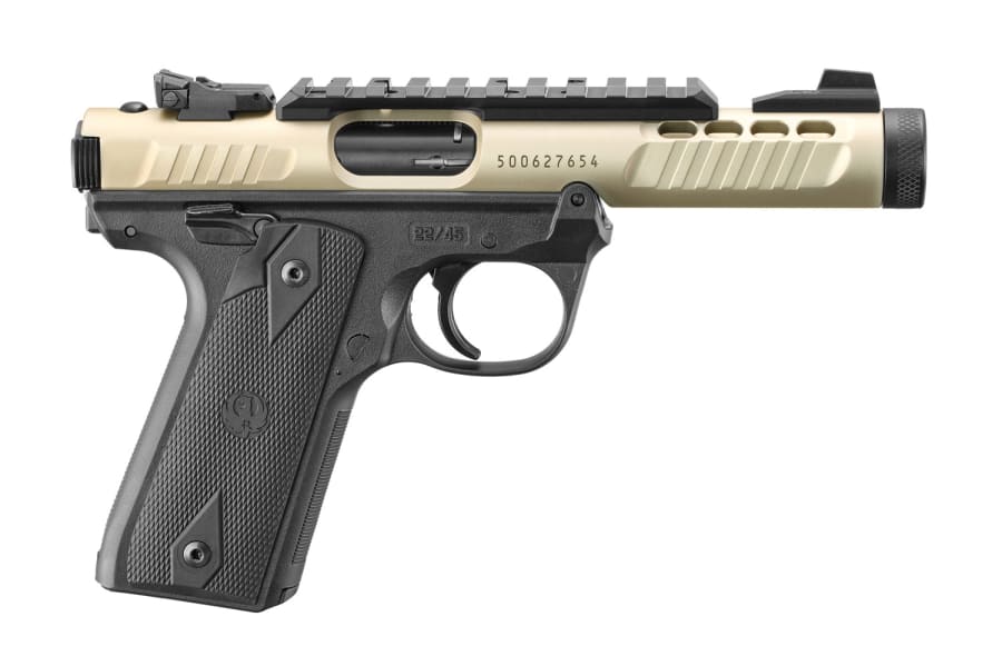 Ruger Mark IV 22/45 Lite 22 LR Pistol, 10+1 rd, 4.4" barrel, Champagne