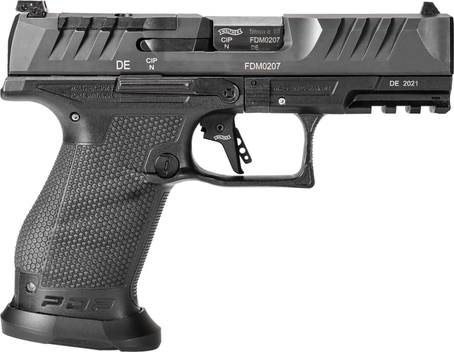 Walther Arms PDP PRO-SD F-Series 9mm Luger Pistol, 10+1 rd, 4" barrel, Optic Ready, Black