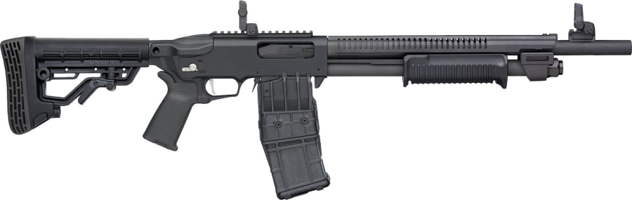 Mossberg 590RM 12 Gauge Pump Action Shotgun, 10+1 rd, 18.5" barrel, Black (Model 50213)