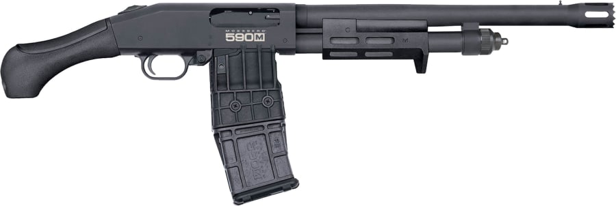 Mossberg 590M Shockwave 12 Gauge Pump Action Shotgun, 10+1 rd, 14" barrel, Black
