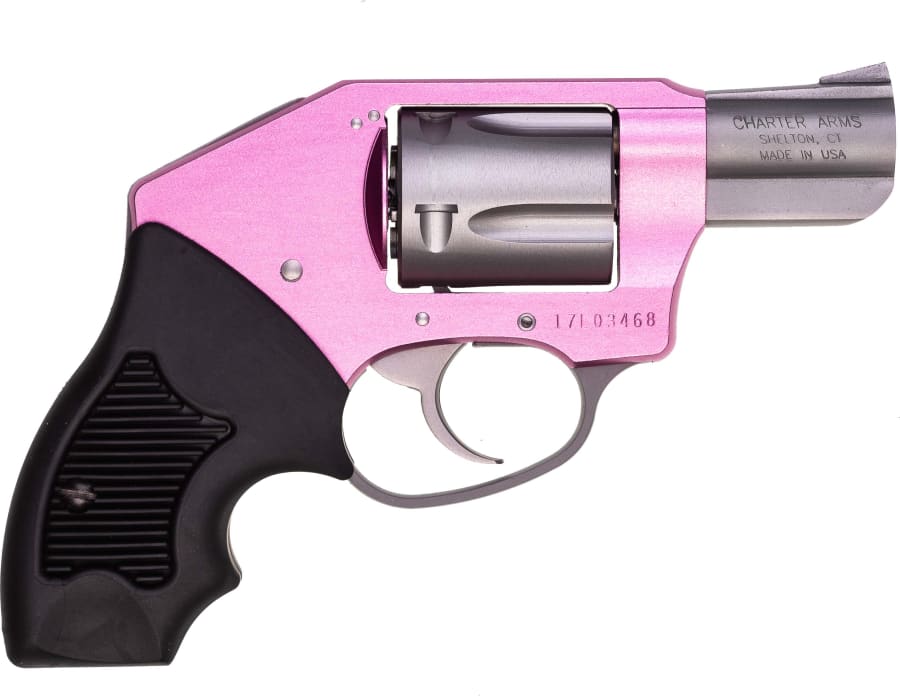 Charter Arms Pink Lady 38 Spl Revolver, 5 rd, 2" barrel, Pink/Stainless Steel