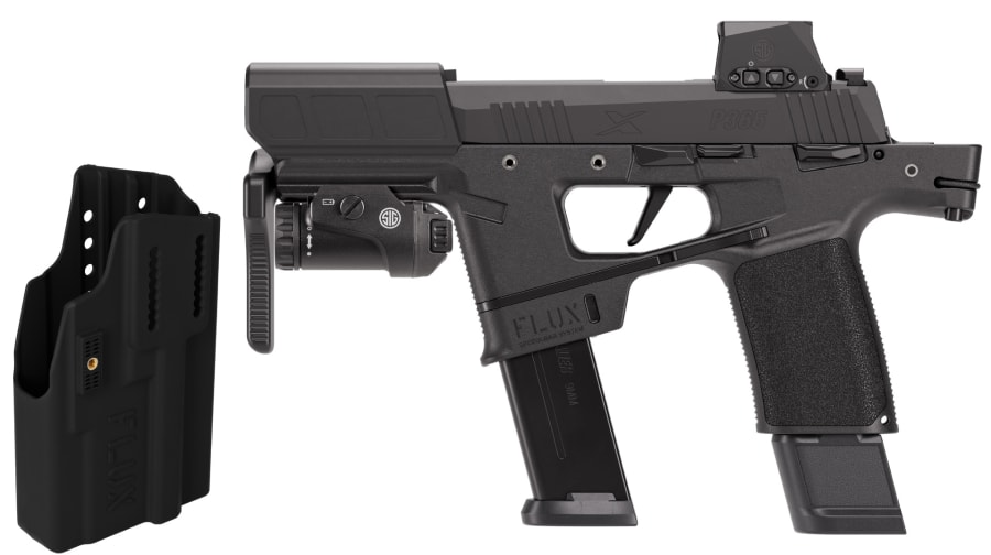 Sig Sauer P365 FLUX 9mm Luger Pistol, 25+1, 21+1, 17+1 rd, 6" barrel, Black