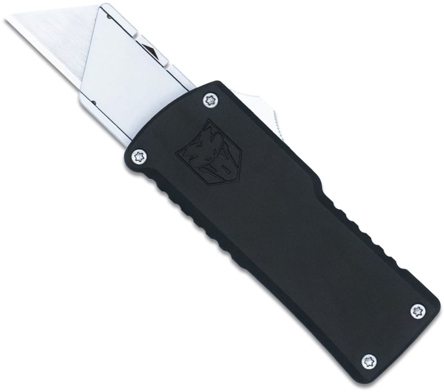 CobraTec OTF Utility Knife Black, Automatic OTF